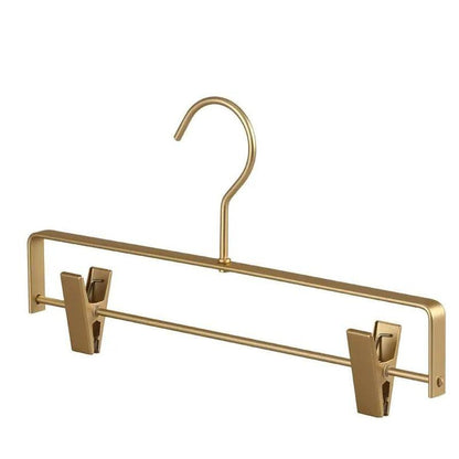 Metal Hangers for Trousers and Skirts with Non-Slip Clips and Space-Saving Design