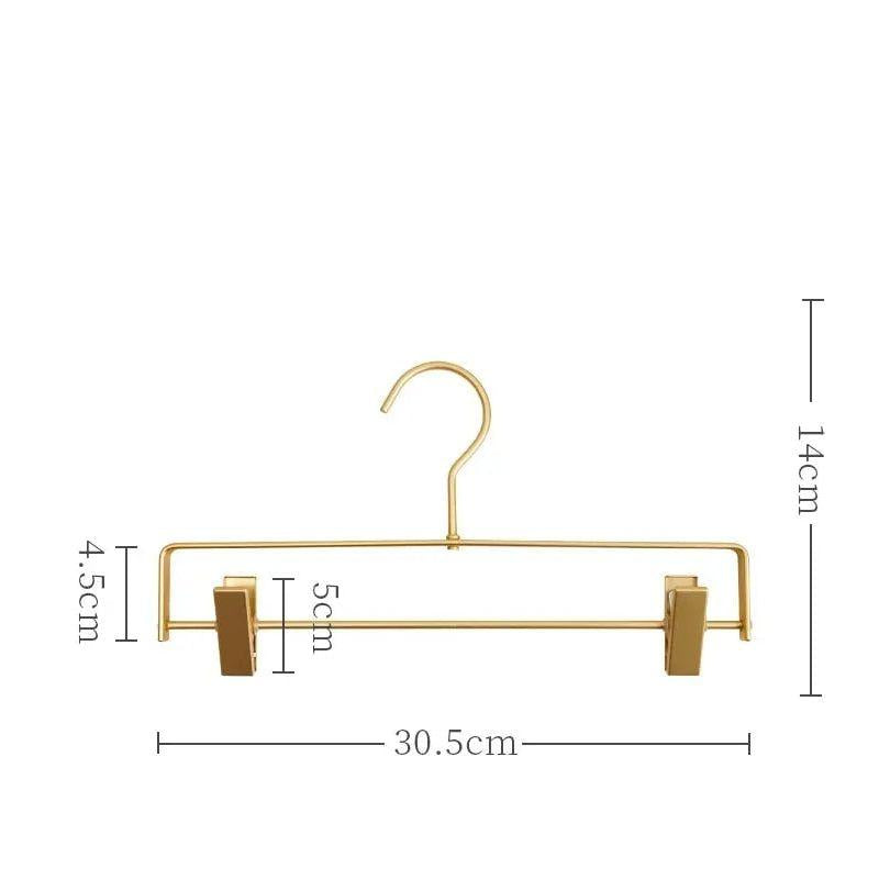 Metal Hangers for Trousers and Skirts with Non-Slip Clips and Space-Saving Design