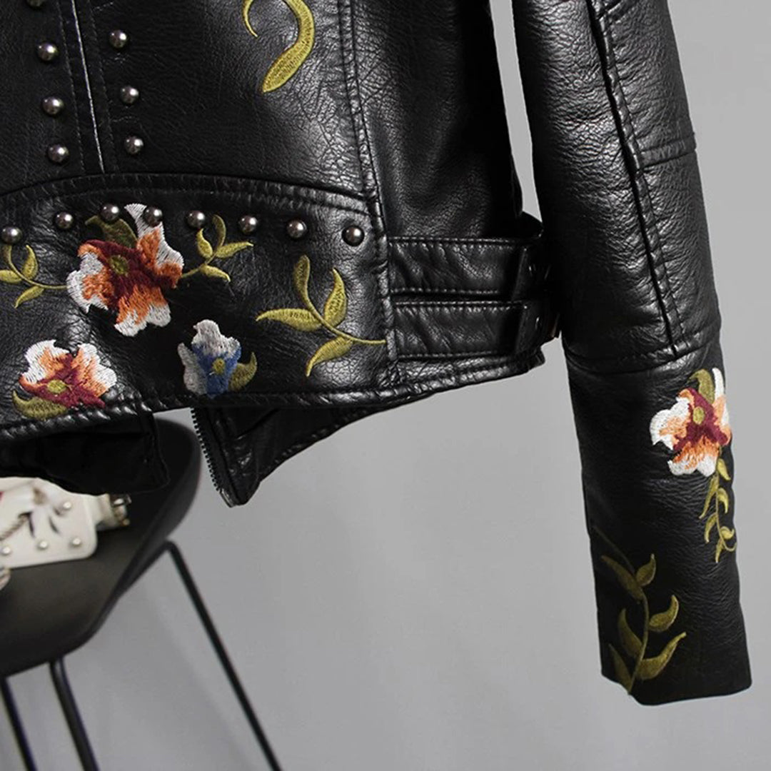 Lucina - Women's Jacket with Floral Print