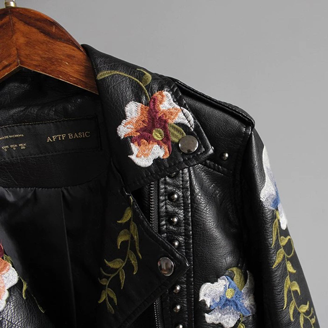 Lucina - Women's Jacket with Floral Print