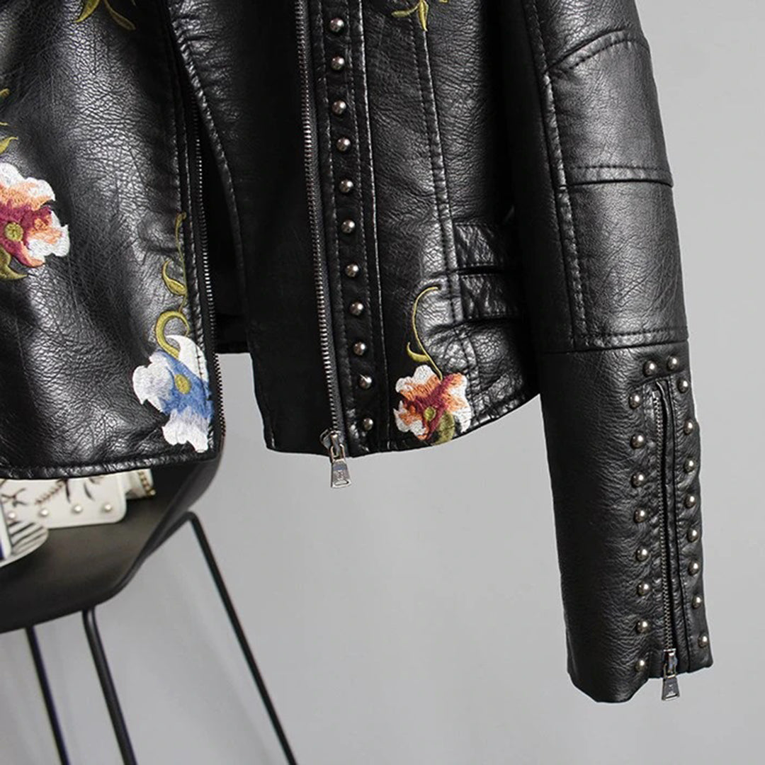 Lucina - Women's Jacket with Floral Print