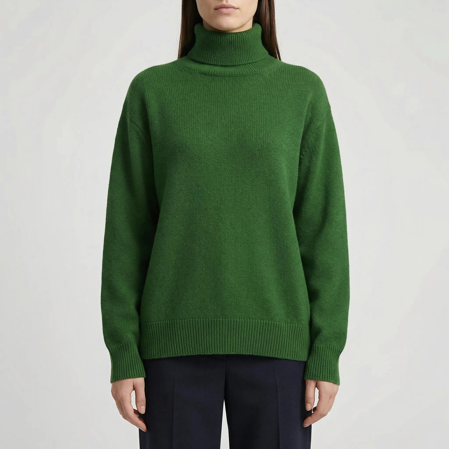 Ribbed Turtleneck Sweater – Casual Long Sleeve Style