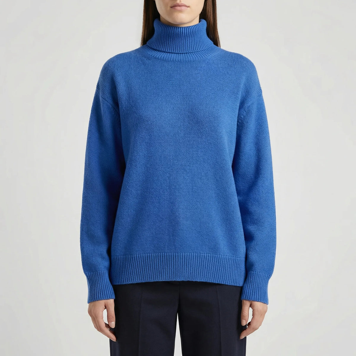 Geribbelde coltrui – casual stijl met lange mouwen