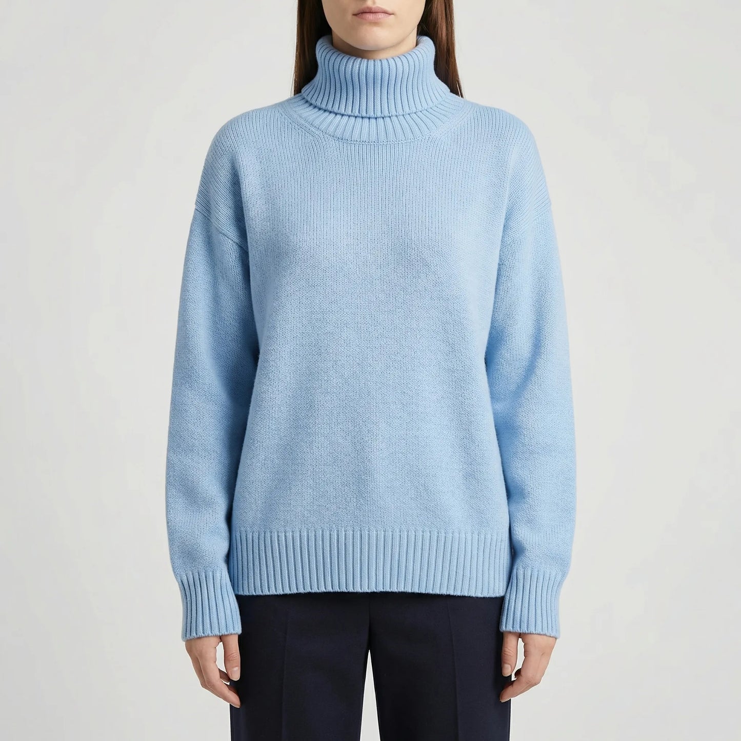 Ribbed Turtleneck Sweater – Casual Long Sleeve Style