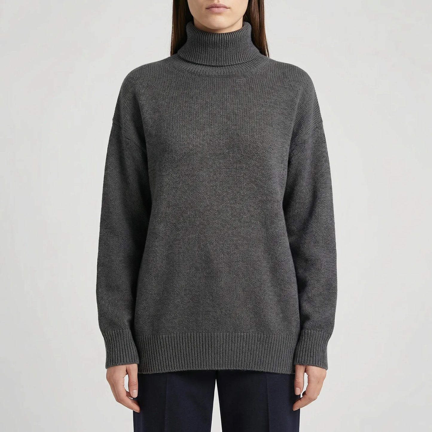 Ribbed Turtleneck Sweater – Casual Long Sleeve Style