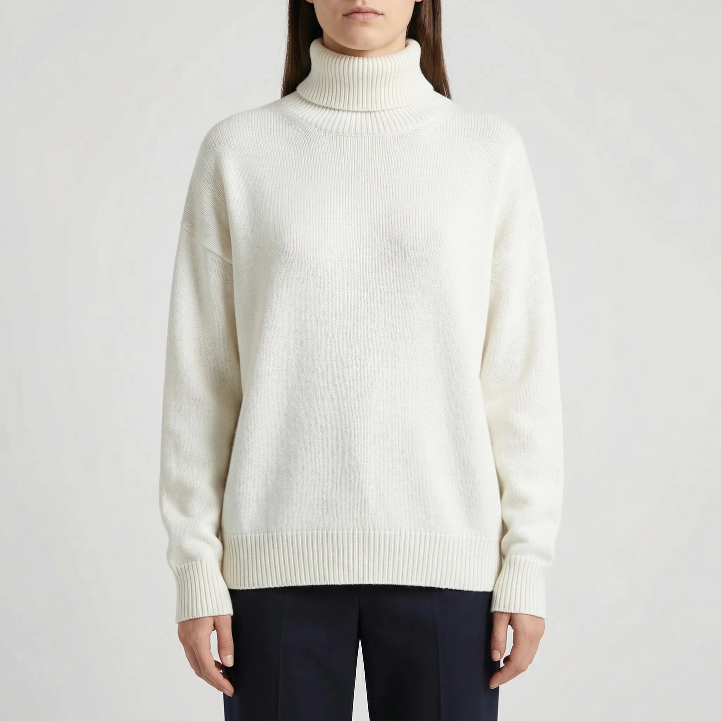 Ribbed Turtleneck Sweater – Casual Long Sleeve Style