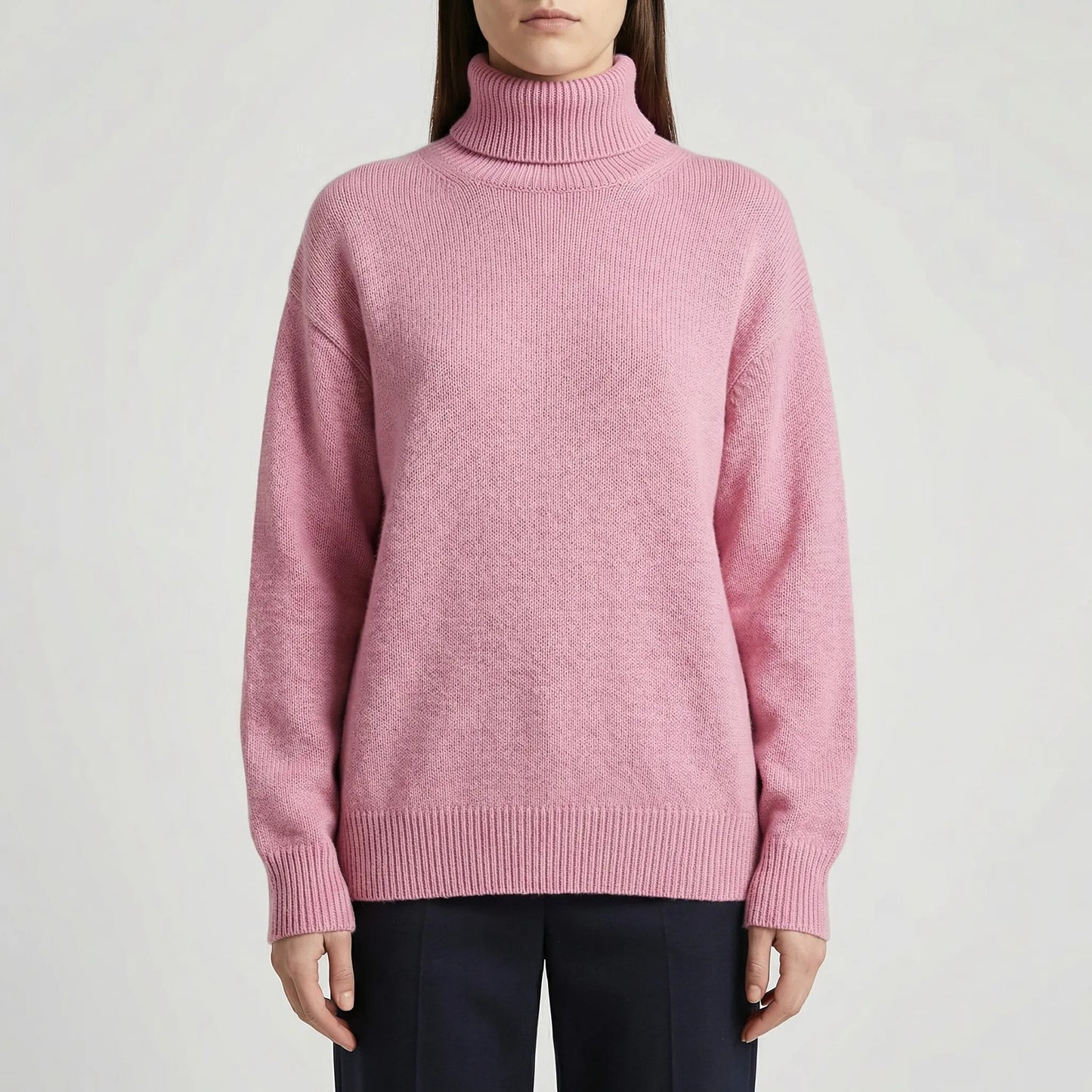Ribbed Turtleneck Sweater – Casual Long Sleeve Style