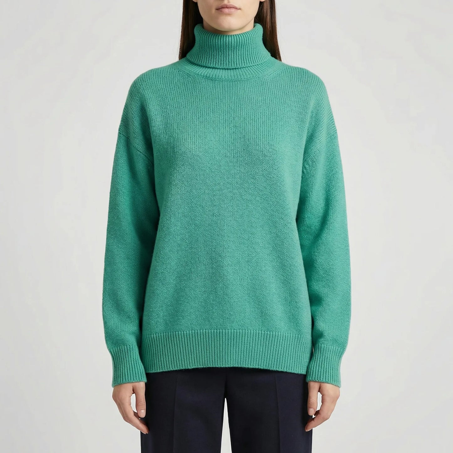 Ribbed Turtleneck Sweater – Casual Long Sleeve Style