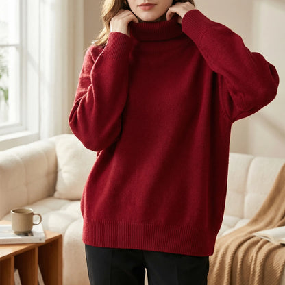 Ribbed Turtleneck Sweater – Casual Long Sleeve Style