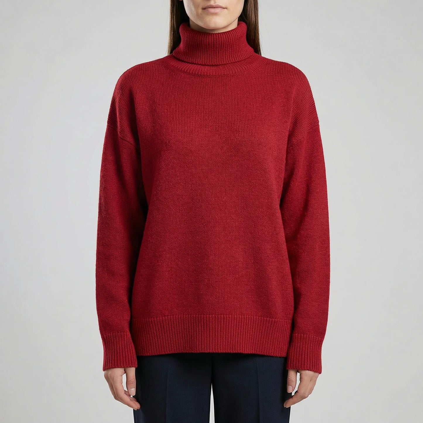 Ribbed Turtleneck Sweater – Casual Long Sleeve Style