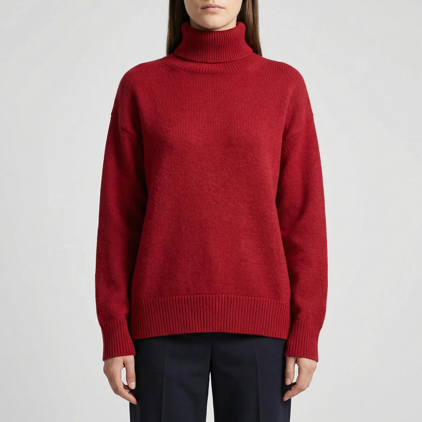 Ribbed Turtleneck Sweater – Casual Long Sleeve Style