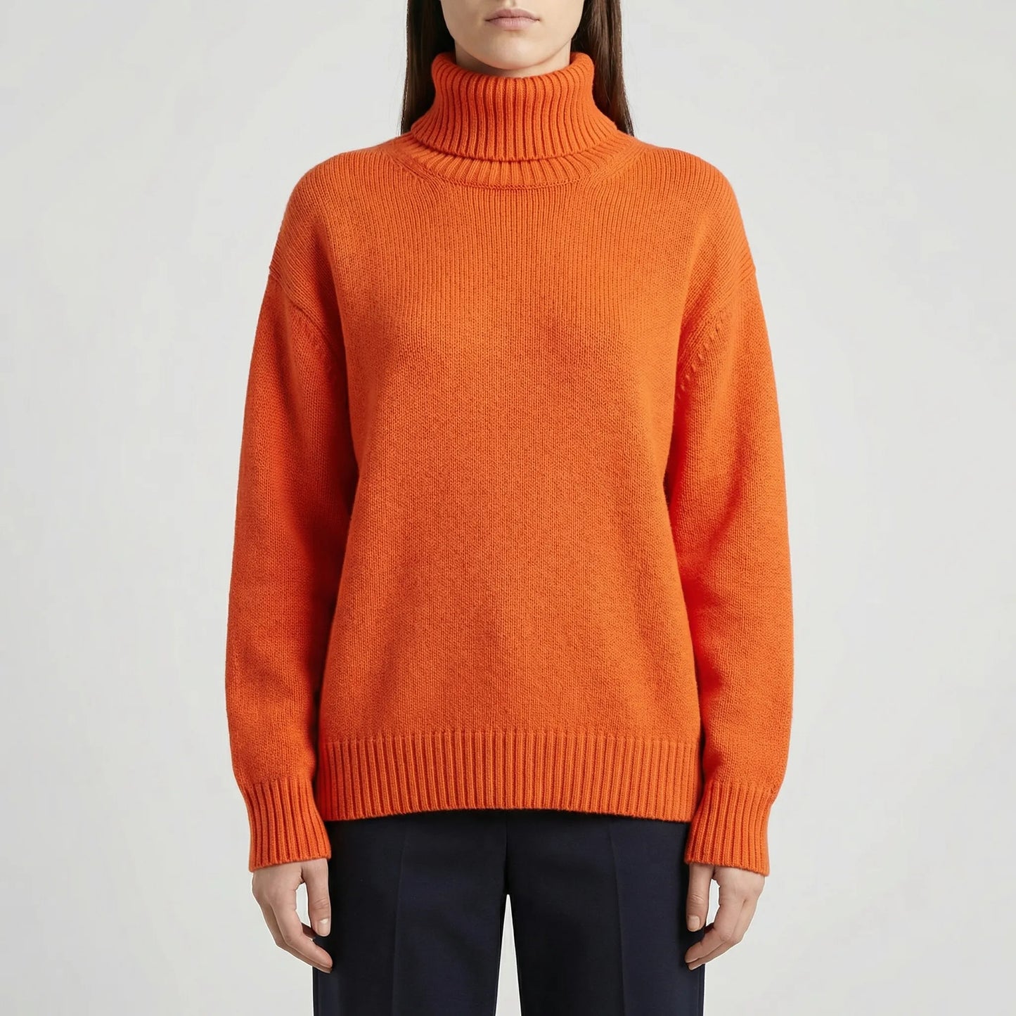 Ribbed Turtleneck Sweater – Casual Long Sleeve Style