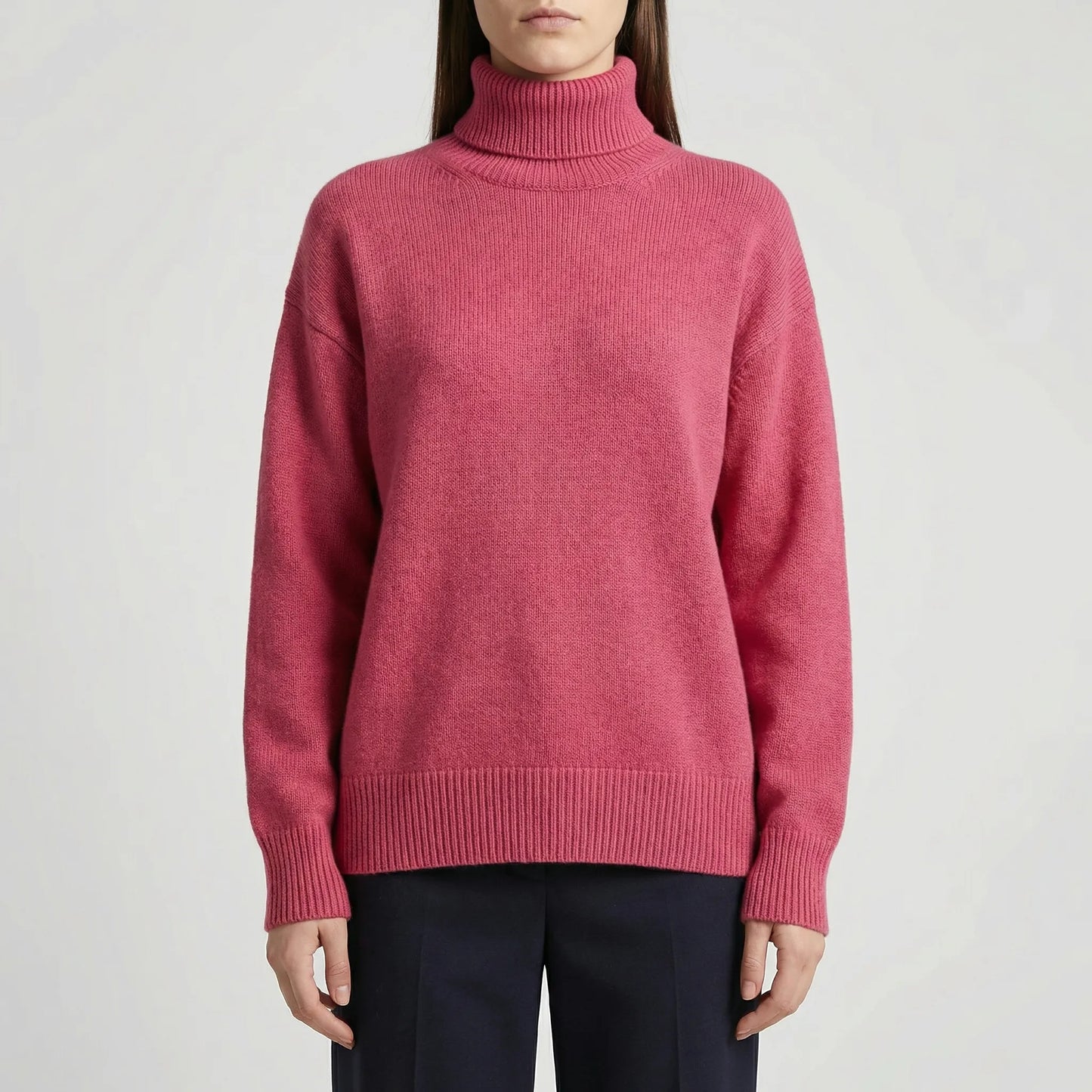 Ribbed Turtleneck Sweater – Casual Long Sleeve Style