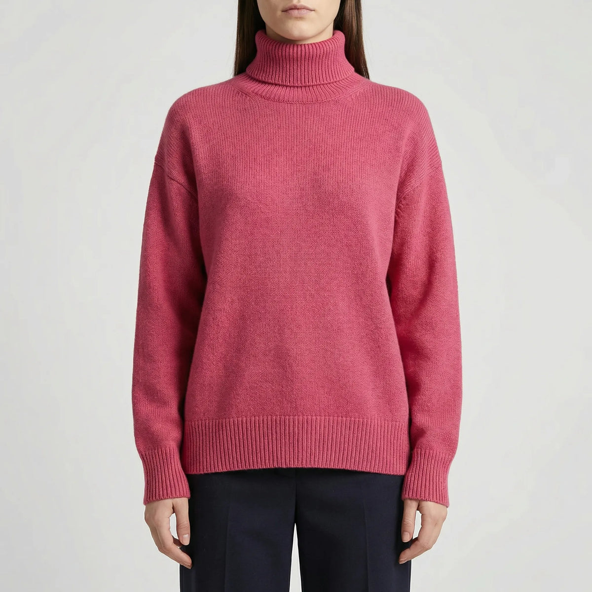 Geribbelde coltrui – casual stijl met lange mouwen