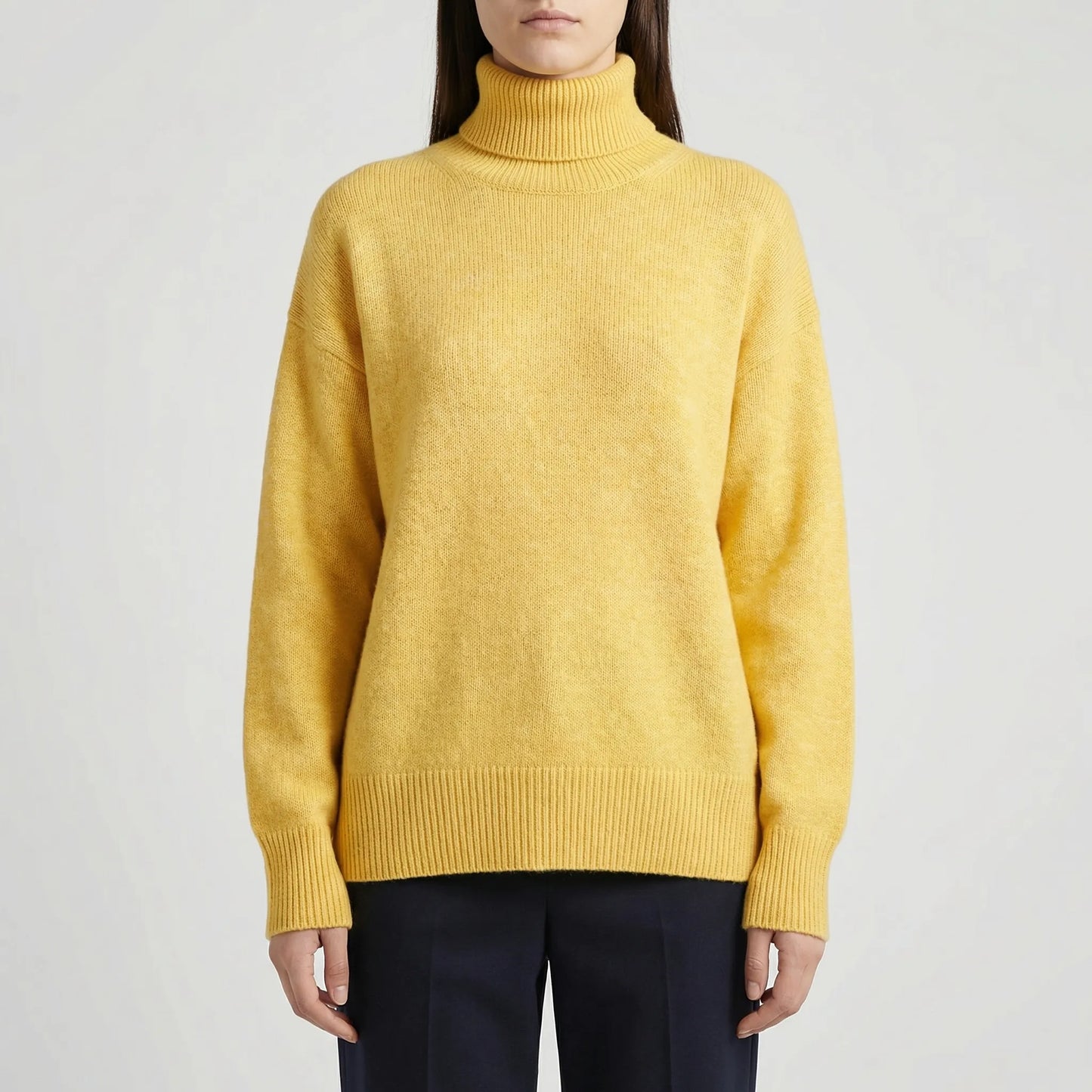 Ribbed Turtleneck Sweater – Casual Long Sleeve Style