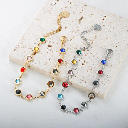 Colorful Crystal Charm Bracelet