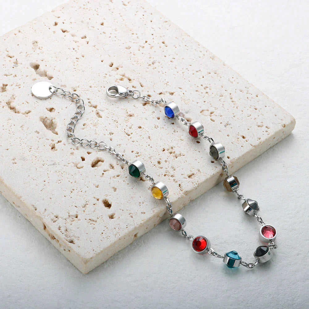 Colorful Crystal Charm Bracelet
