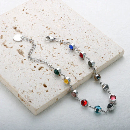 Colorful Crystal Charm Bracelet