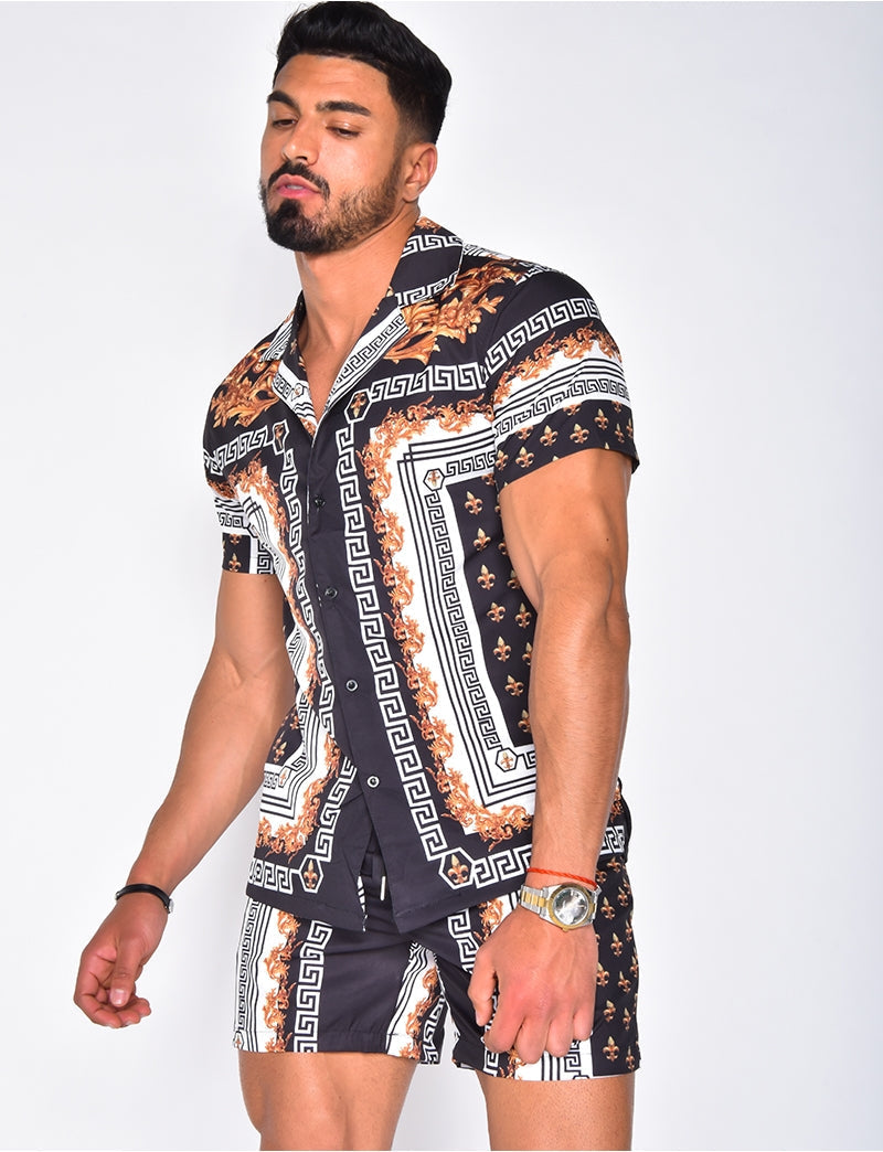 Colorful Hawaiian Two-Piece Clothing Set for Men - Mauricio