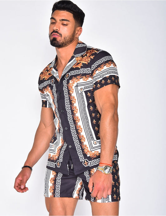 Colorful Hawaiian Two-Piece Clothing Set for Men - Mauricio
