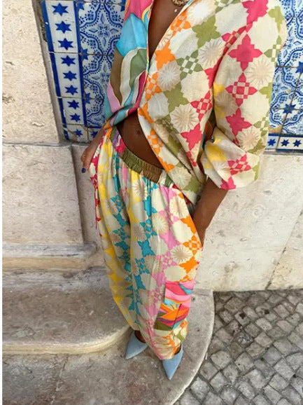 Colorful Women's Clothing Set for Summer