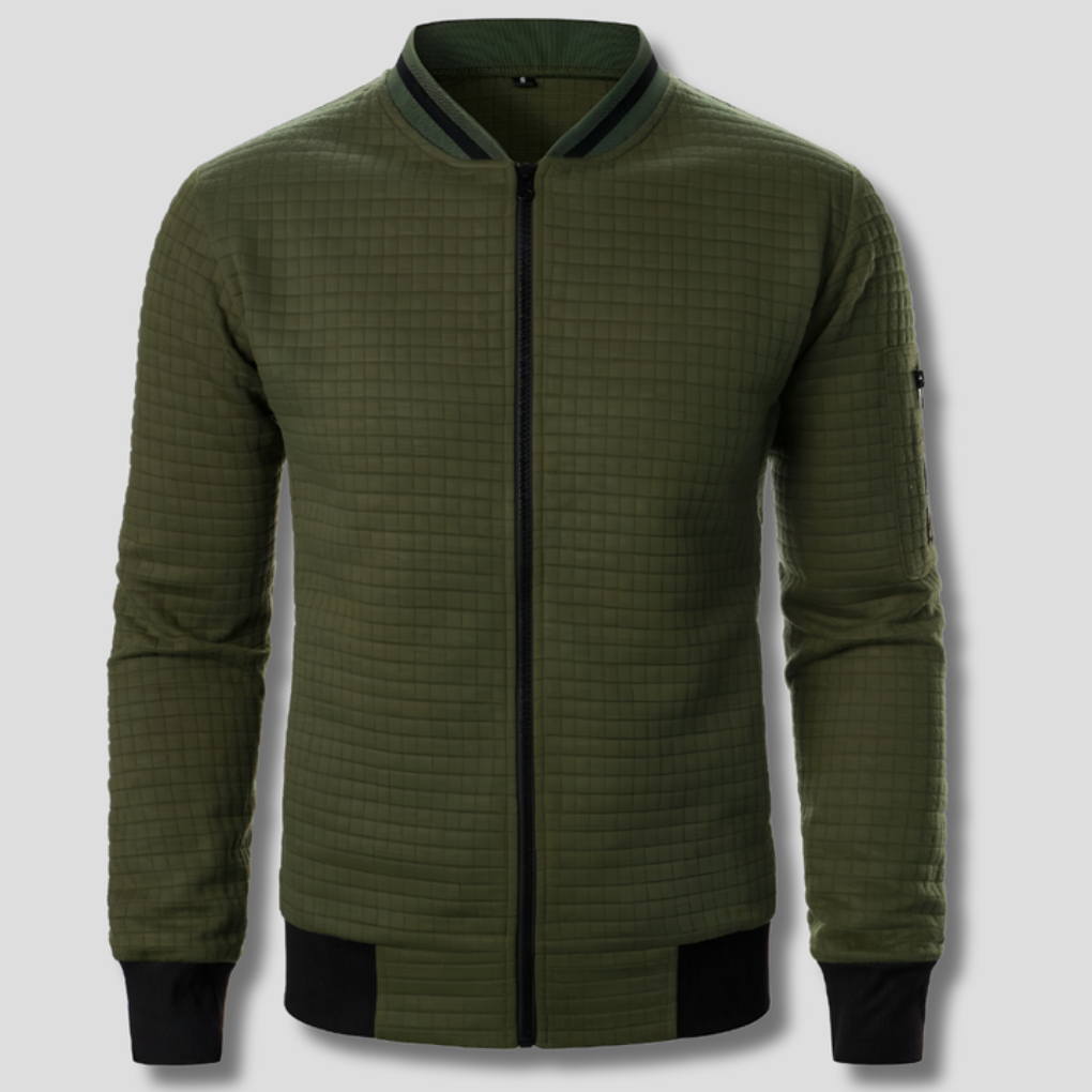 Comfortable and warm men's zip-up sweater