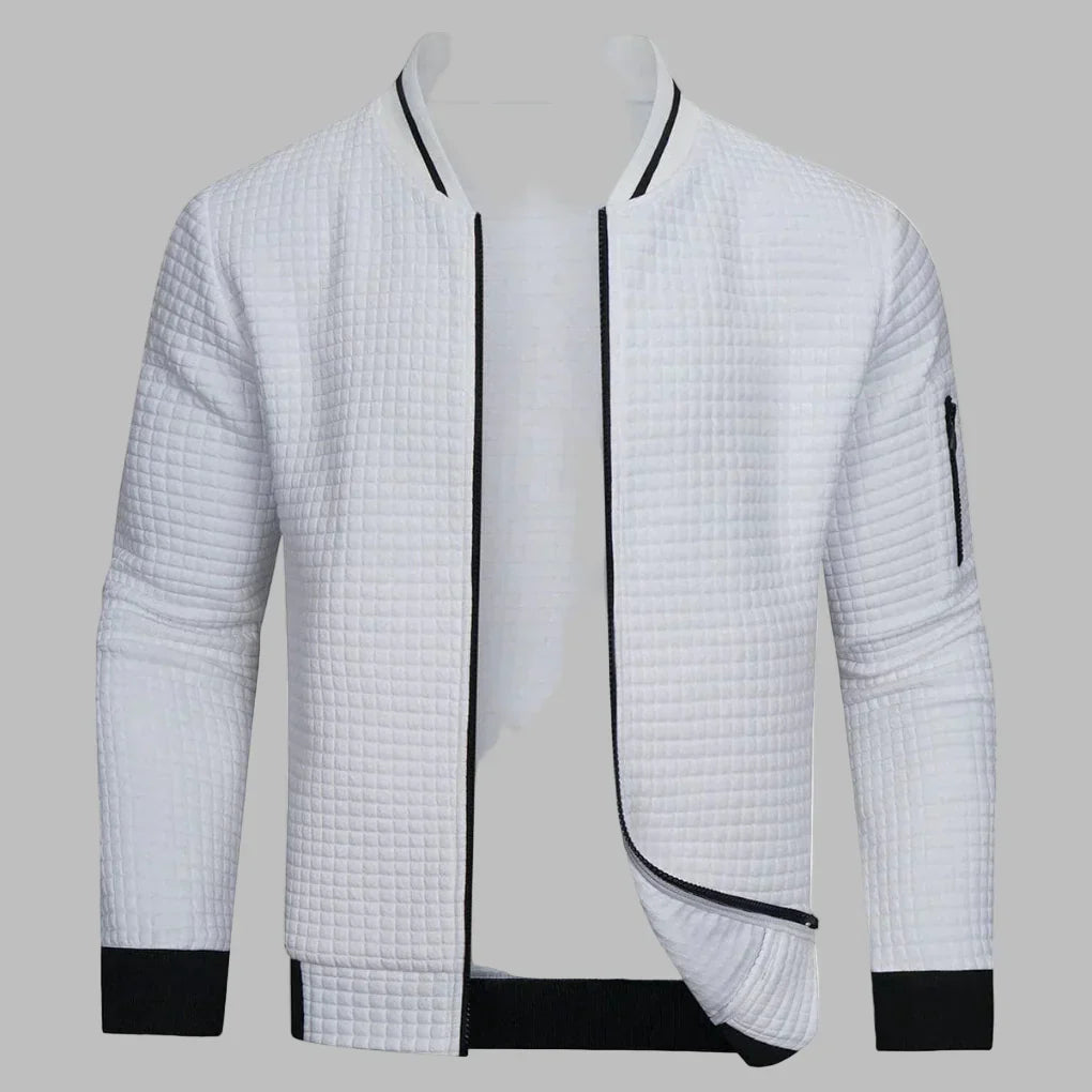 Comfortable and warm men's zip-up sweater