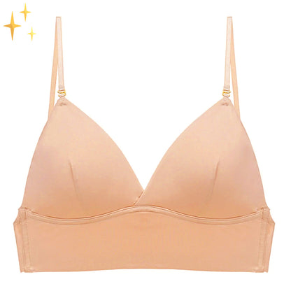 Comfortable bra with low back and thin shoulder straps