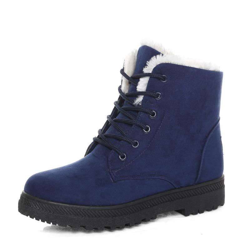 Comfortable padded non-slip lace-up winter boots for women - Evelyn