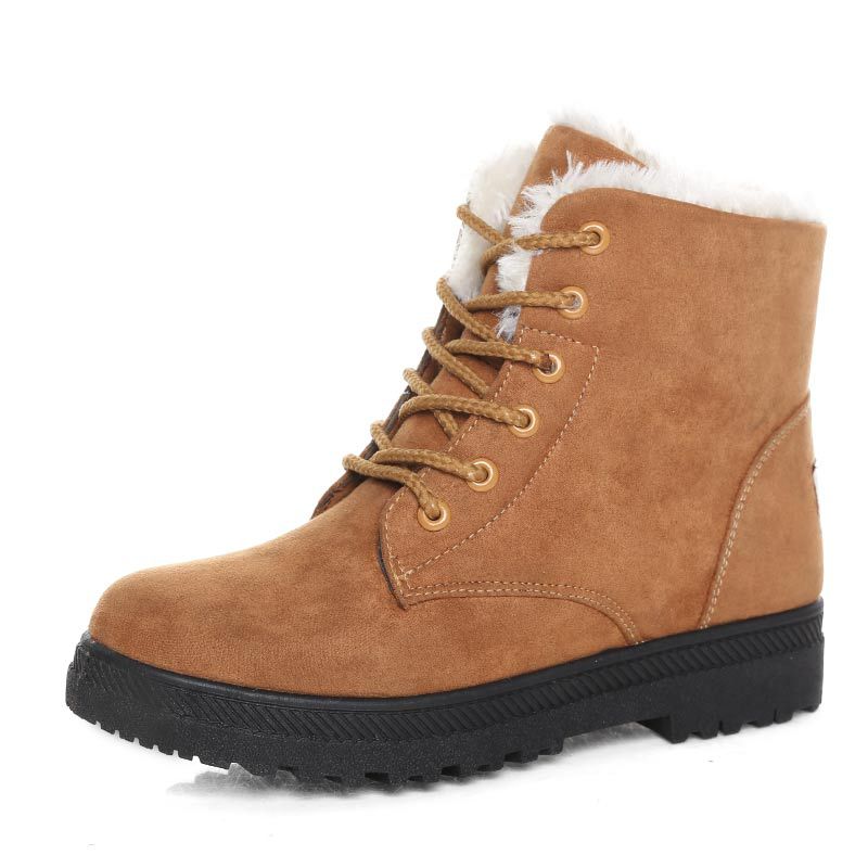 Comfortable padded non-slip lace-up winter boots for women - Evelyn