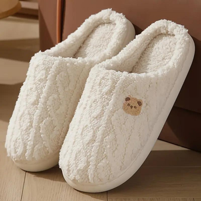 Comfortable, soft bear slippers for women, ready for winter