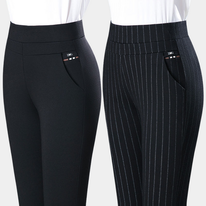 Comfortable women's stretch pants with high waist
