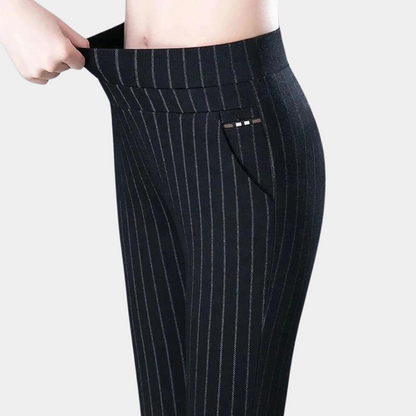 Comfortable women's stretch pants with high waist