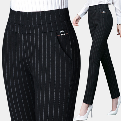 Comfortable women's stretch pants with high waist