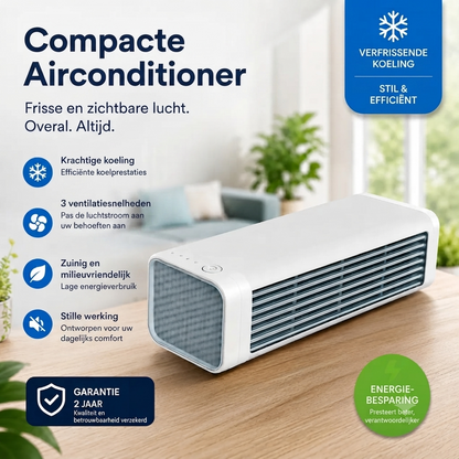 Compact air conditioner with wall mounting