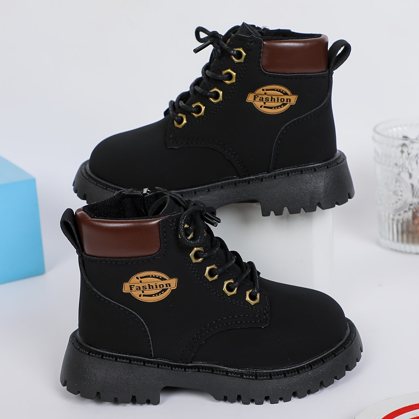 Cool boys' boots with zipper durable non-slip shoes - Jakob