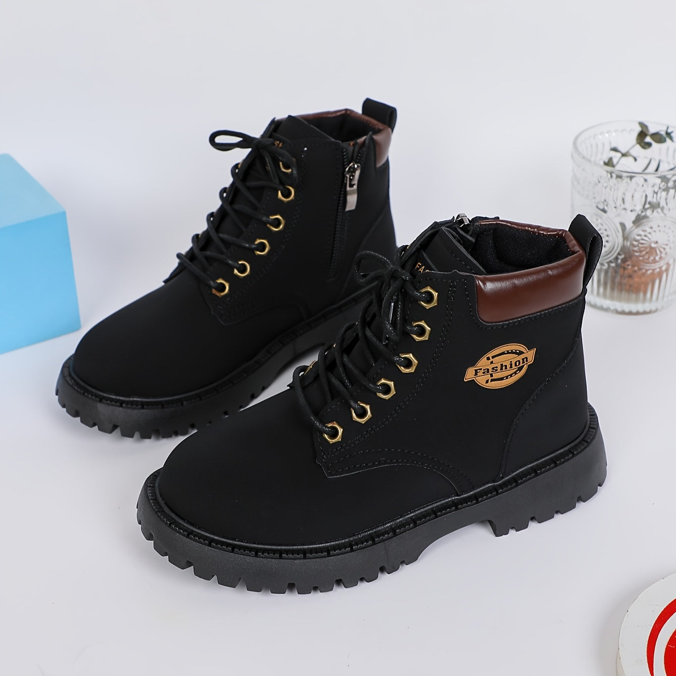 Cool boys' boots with zipper durable non-slip shoes - Jakob