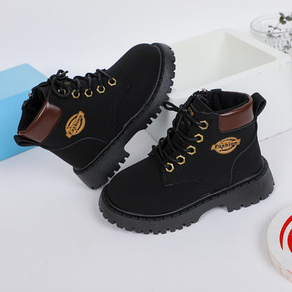 Cool boys' boots with zipper durable non-slip shoes - Jakob