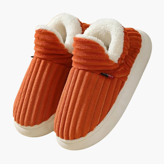 Zapatillas de felpa para mujer – Zapatos de interior acanalados