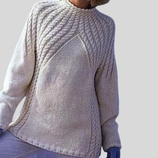 Suéter para mujer con cuello redondo