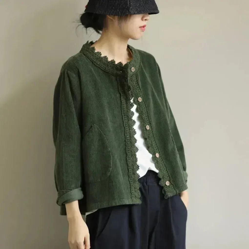 Corduroy Detail Jacket for Women