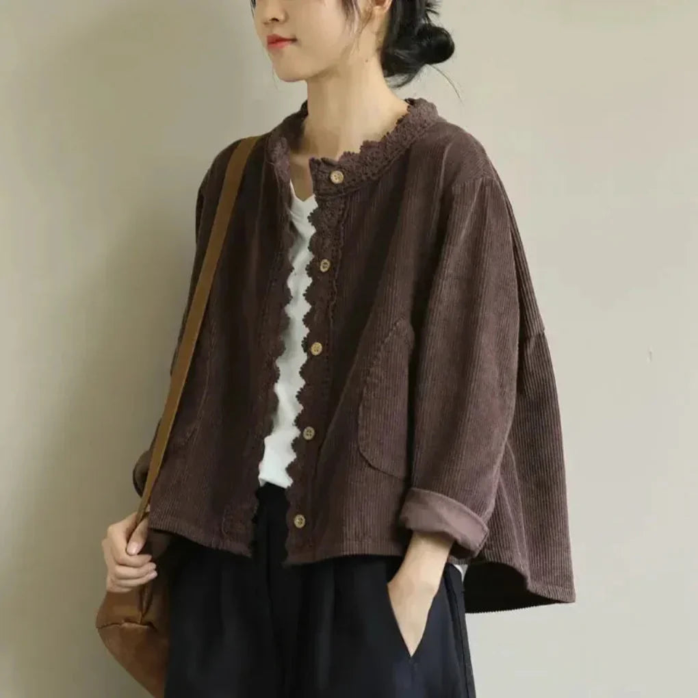 Corduroy Detail Jacket for Women