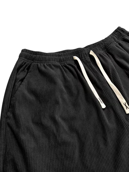 Corduroy Trousers with Loose Fit and Straight Legs