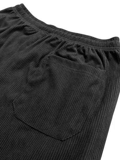 Corduroy Trousers with Loose Fit and Straight Legs