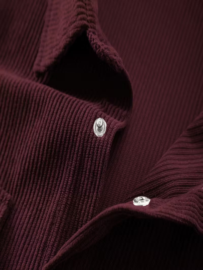Corduroy jacket with double-breasted buttons