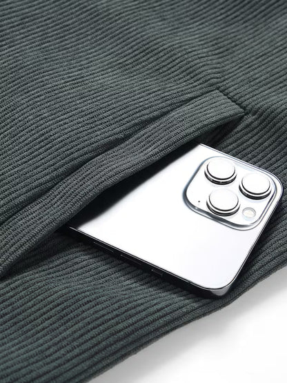 Corduroy jacket with two chest pockets and classic collar