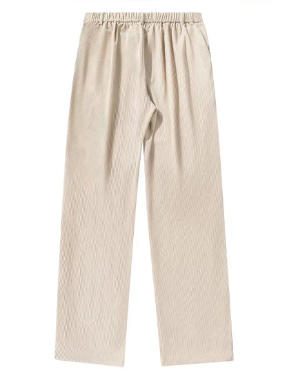 Corduroy trousers with straight legs