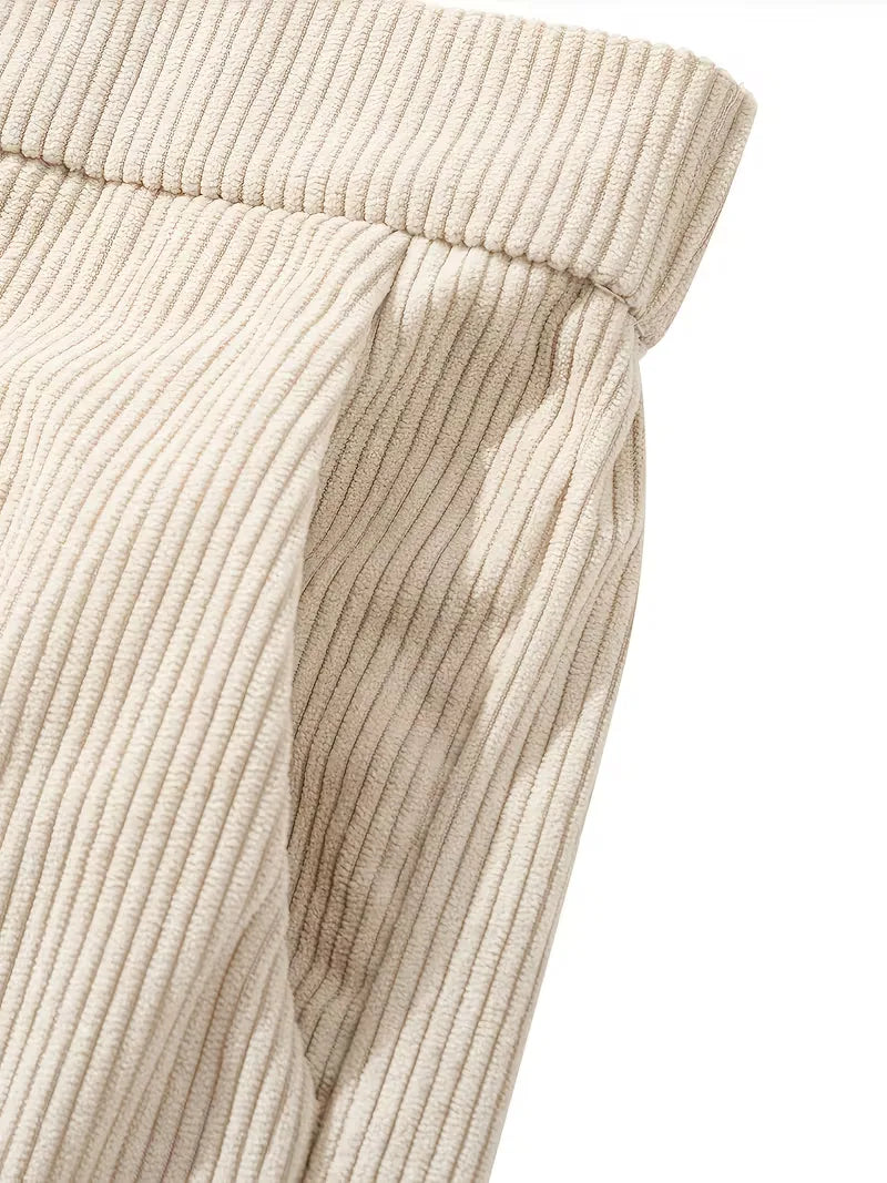 Corduroy trousers with straight legs