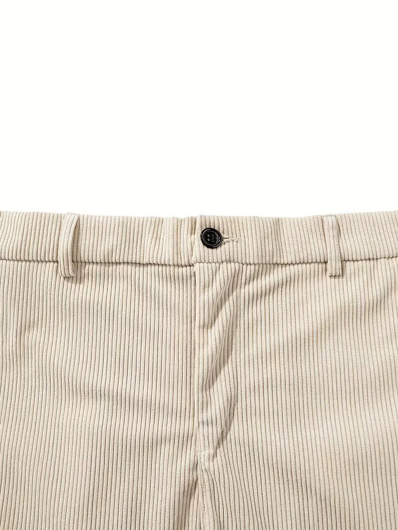 Corduroy trousers with straight legs