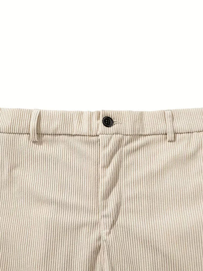 Corduroy trousers with straight legs